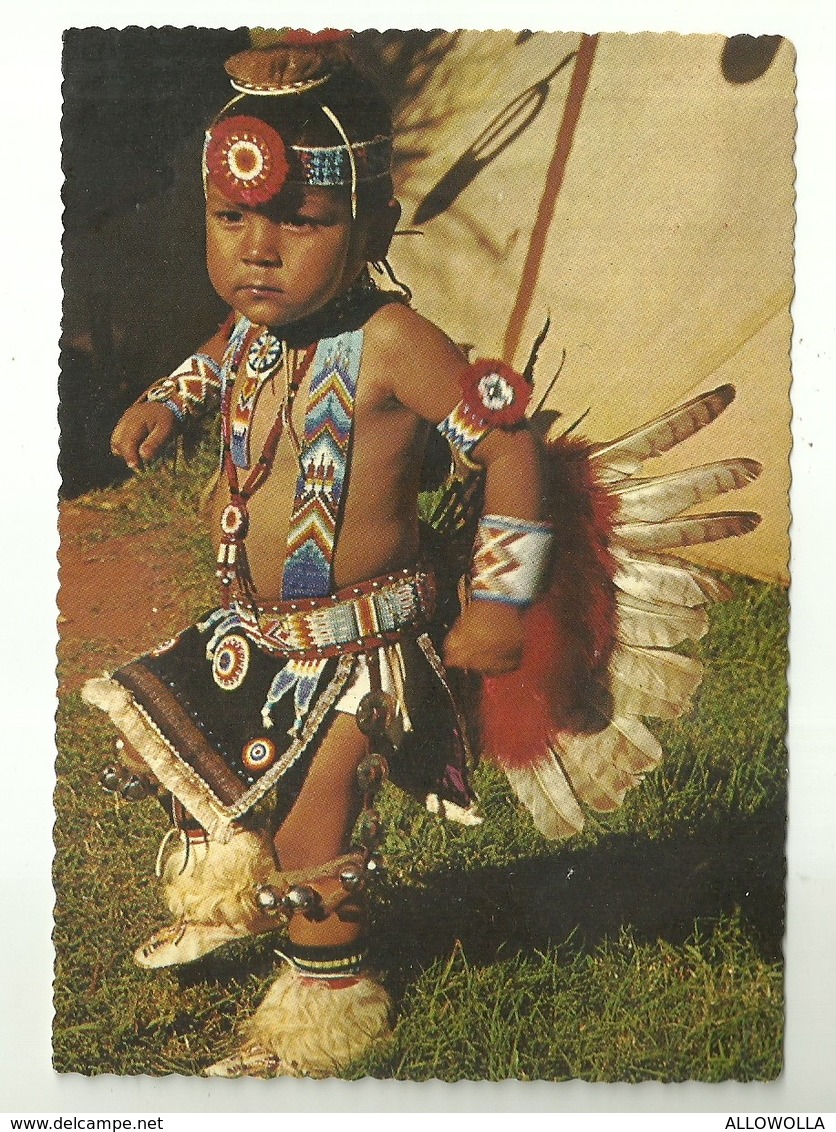 4129 "THE THRILLER-LITTLE NONNIE-TWO YEAR OLD PAWNEE OTOE INDIAN DANCER" CARTOLINA POSTALE ORIGINALE NON SPEDITA - Andere & Zonder Classificatie