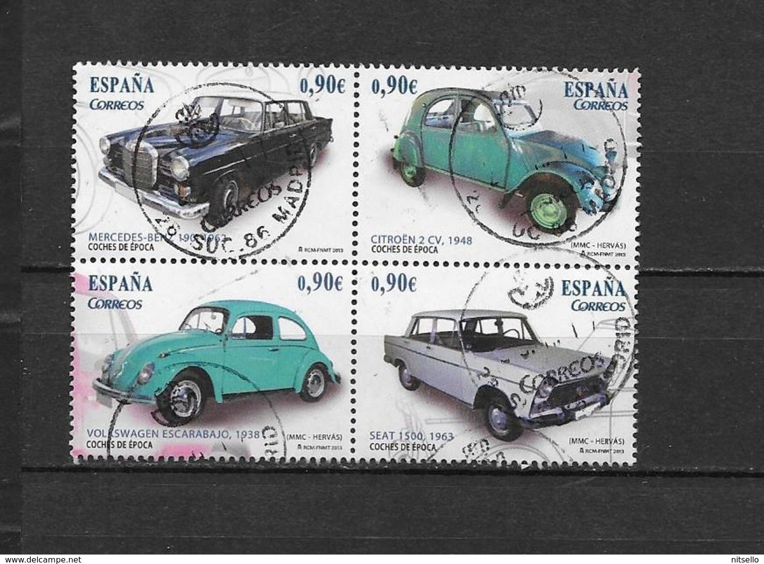 LOTE 1912   ///  (C115) ESPAÑA 2013  COCHES DE EPOCA - Used Stamps