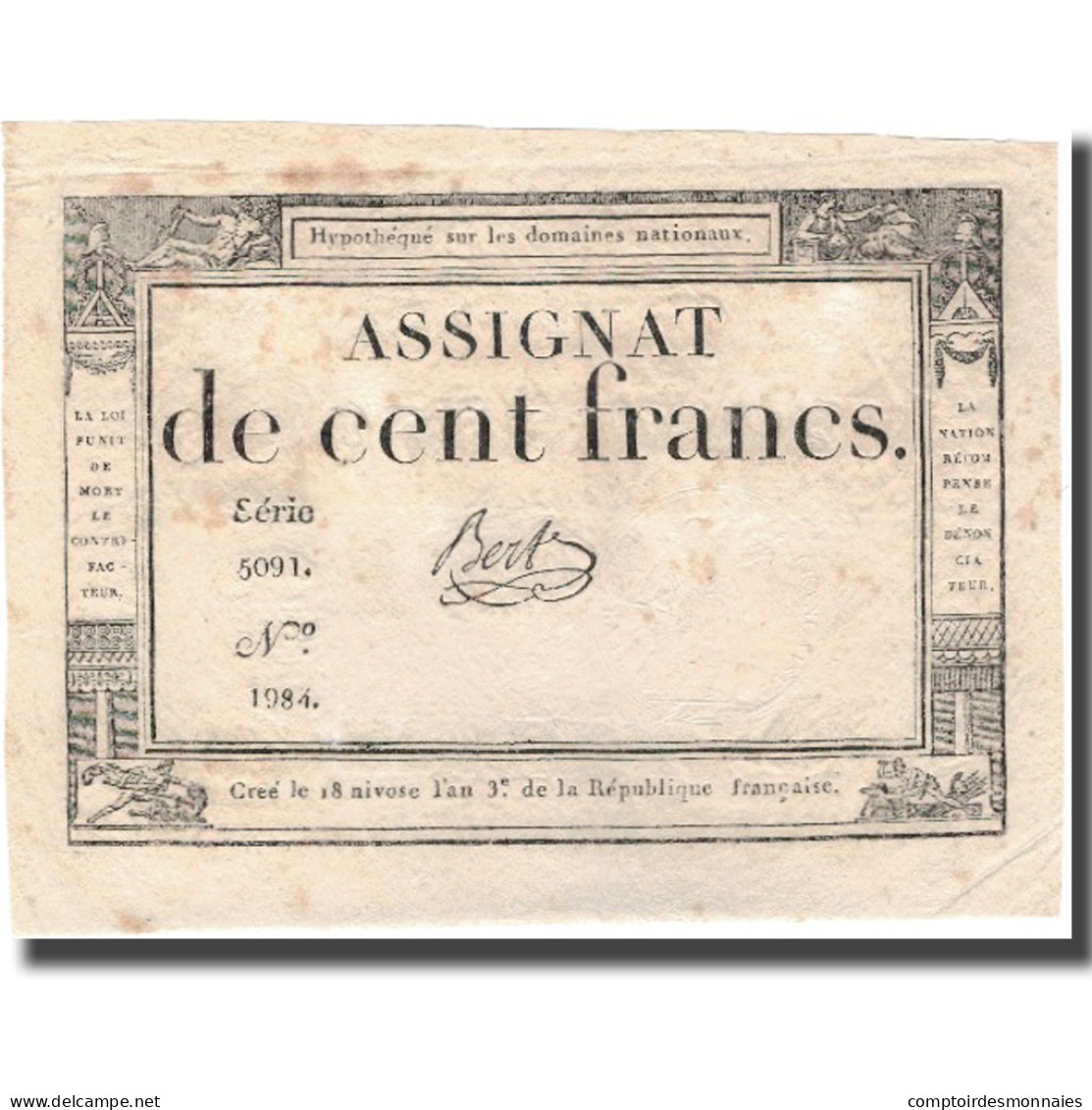 France, 100 Francs, Bert, TTB+, KM:A78 - Assignats