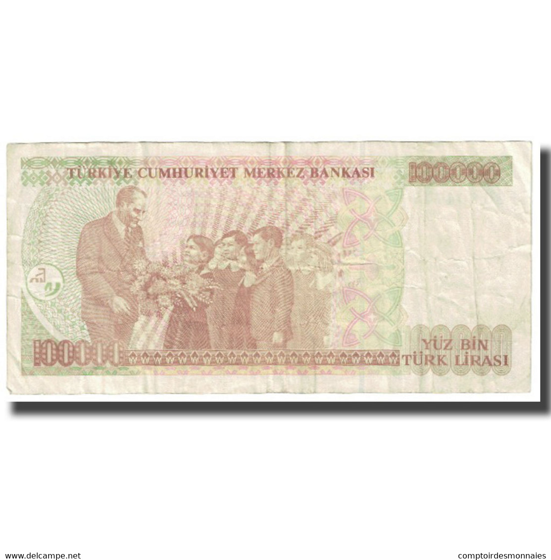 Billet, Turquie, 100,000 Lira, KM:206, TTB - Turquie