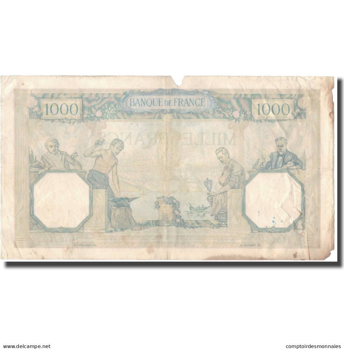 France, 1000 Francs, Cérès Et Mercure, 1937-06-30, TB, Fayette:37.10, KM:79c - 1 000 F 1927-1940 ''Cérès Et Mercure''