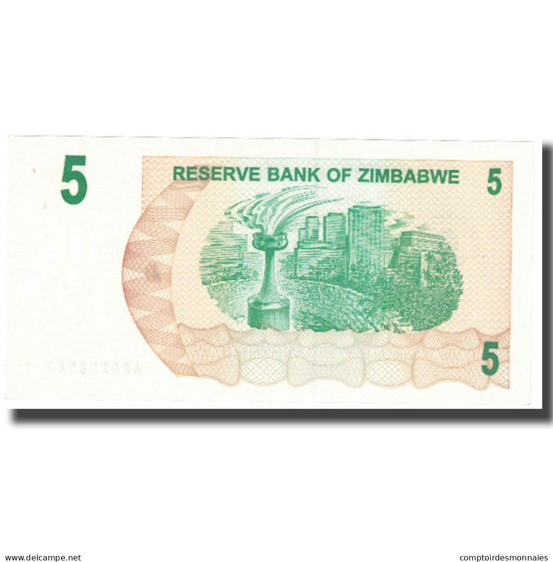 Billet, Zimbabwe, 5 Dollars, 2007, 2007-07-31, KM:38, NEUF - Zimbabwe