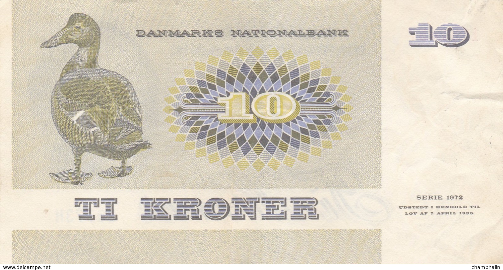 Danemark - Billet De 10 Kroner - 1972 - Denmark