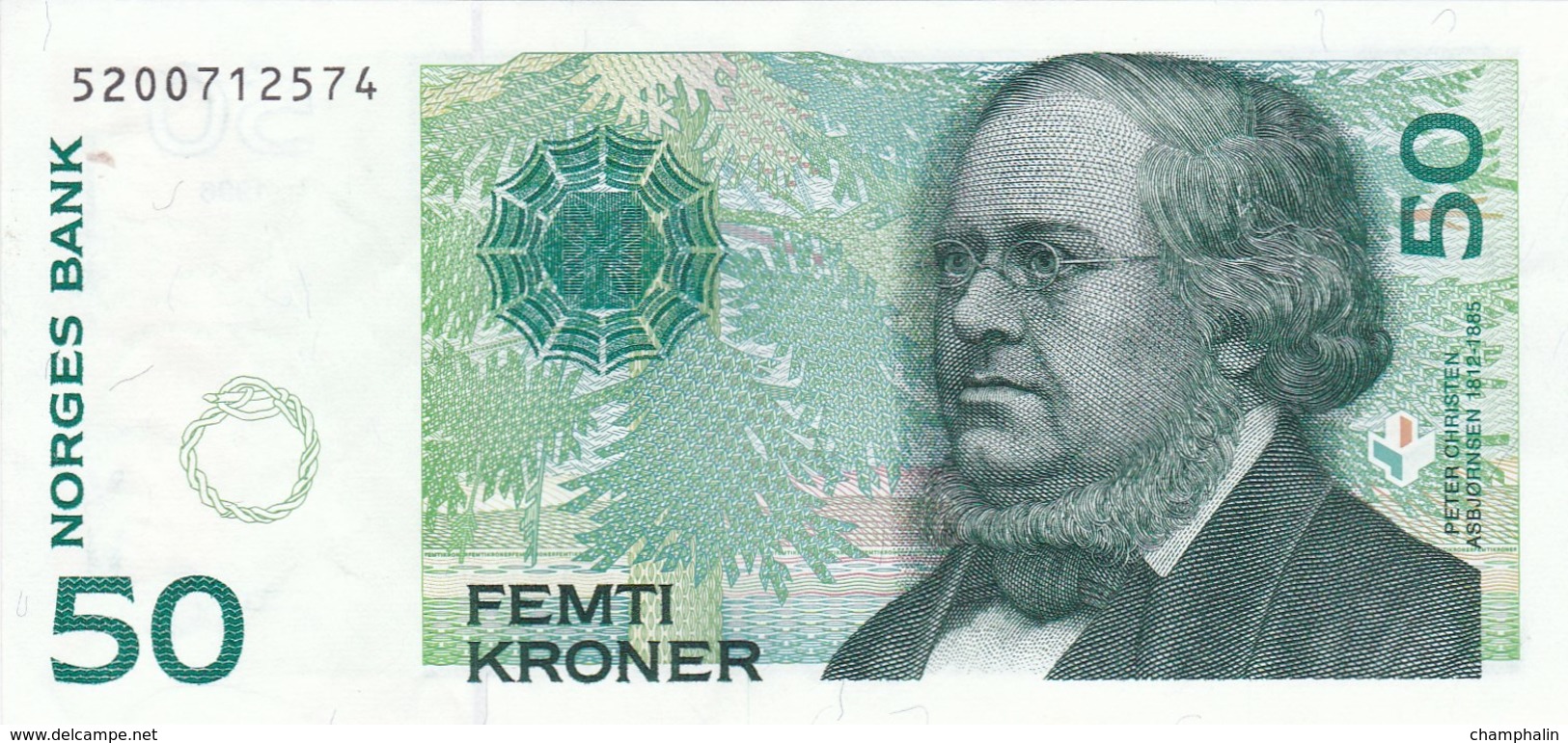 Norvège - Billet De 50 Kroner - 1996 - Peter Christen Asbjornsen - Norvège