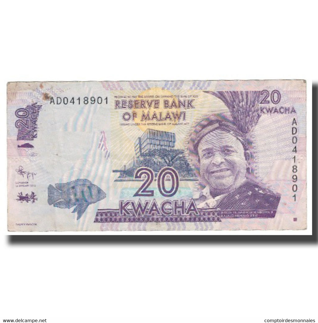 Billet, Malawi, 20 Kwacha, 2012, 2012-01-01, KM:57, B - Malawi