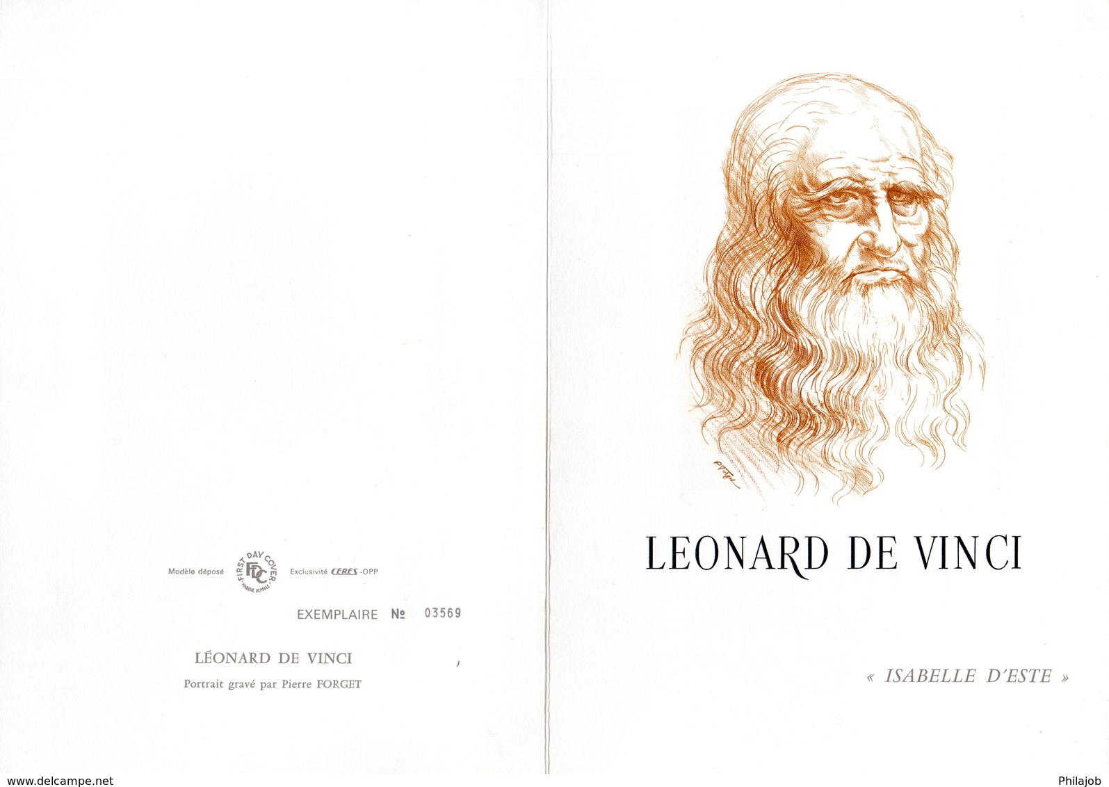 " ISABELLE D'ESTE De LEONARD DE VINCI " Sur Encart 1er Jour 4 Pages N°té Sur Soie De 1986. N° YT 2446. FDC - Autres & Non Classés