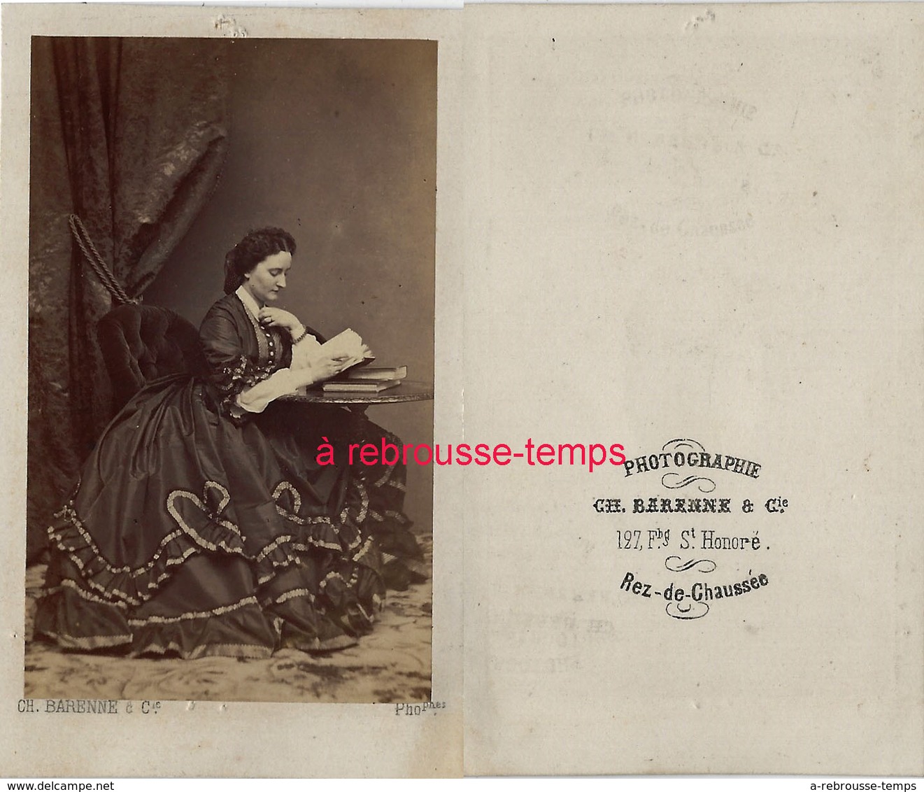 CDV Superbe-mode Femme-second Empire-photo Barenne à Paris - Anciennes (Av. 1900)