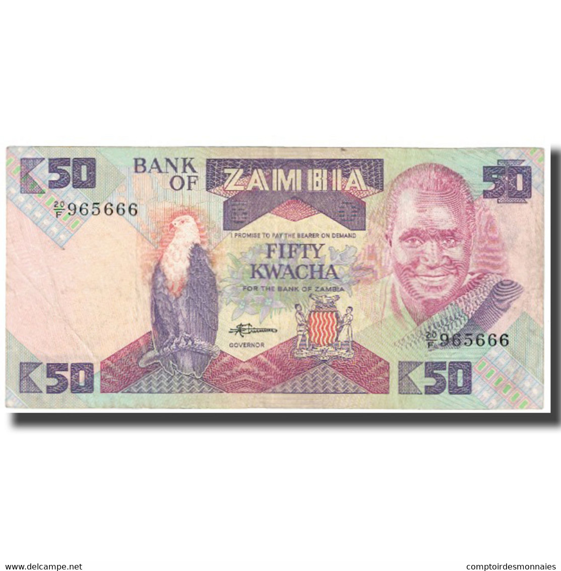 Billet, Zambie, 50 Kwacha, KM:28a, TB - Zambie