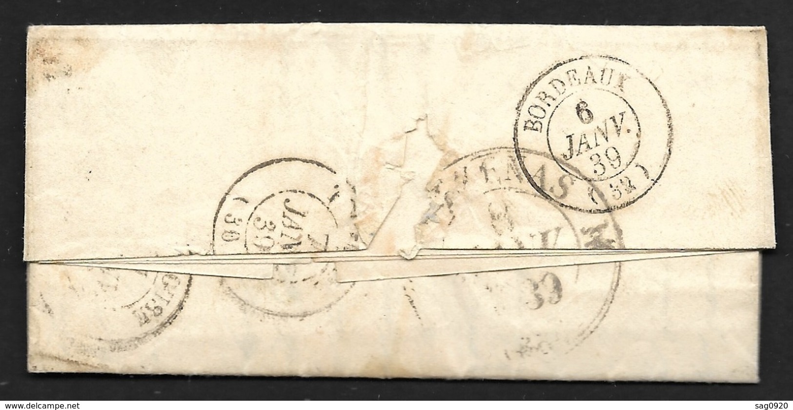 Charente Inferieure-Lettre De Saintes (Cachet Type 13) Pour L'Hermitage Par Pezenas Herault - 1801-1848: Précurseurs XIX