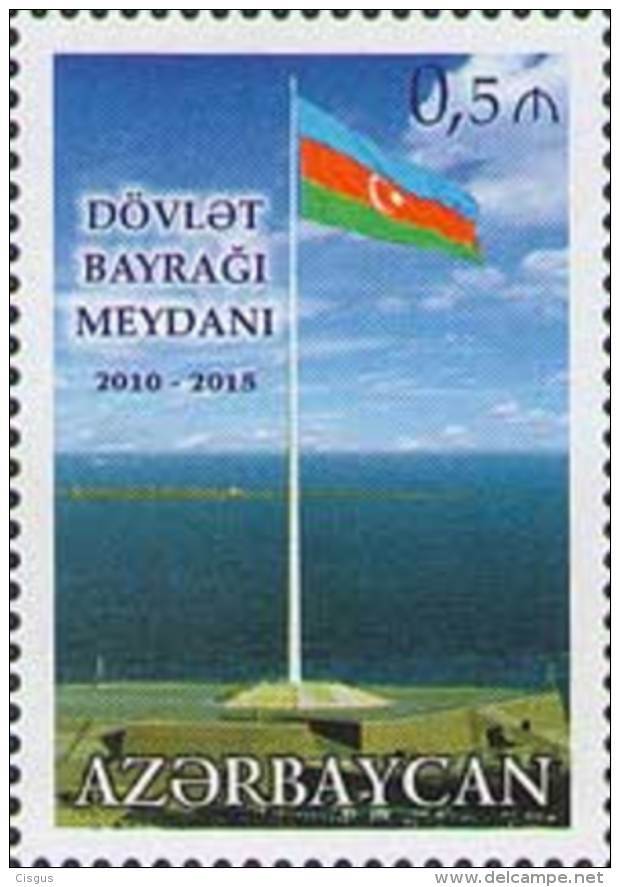 Az  1129 MNH** Azerbaijan Aserbaidschan 2015 National Flag Square - Azerbaïjan