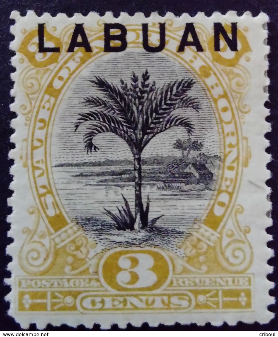 Borneo 1894 Arbre Palmier Palm Tree Surchargé Overprinted LABUAN Yvert 50 * MH - Nordborneo (...-1963)