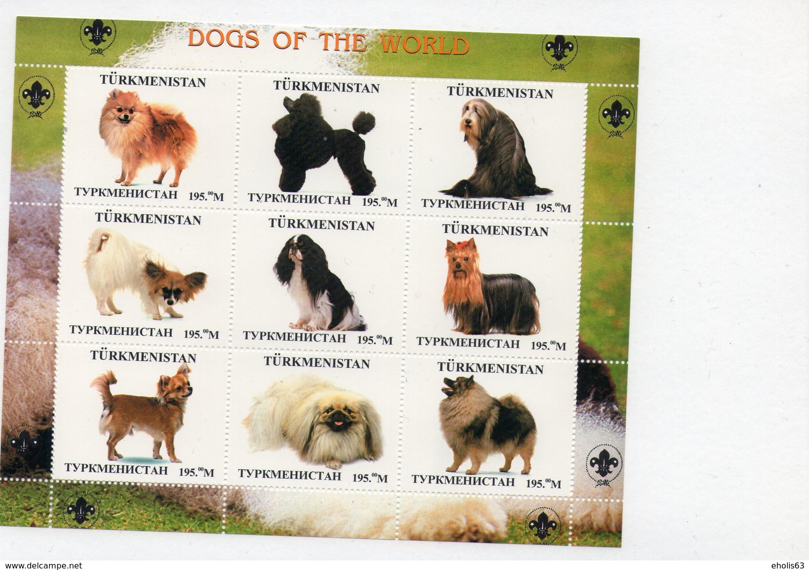 CHIENS Turkmenistan - 2 Feuillets CHIENS BX De 5 Et 9 Timbres - ETAT NEUF - Turkmenistan