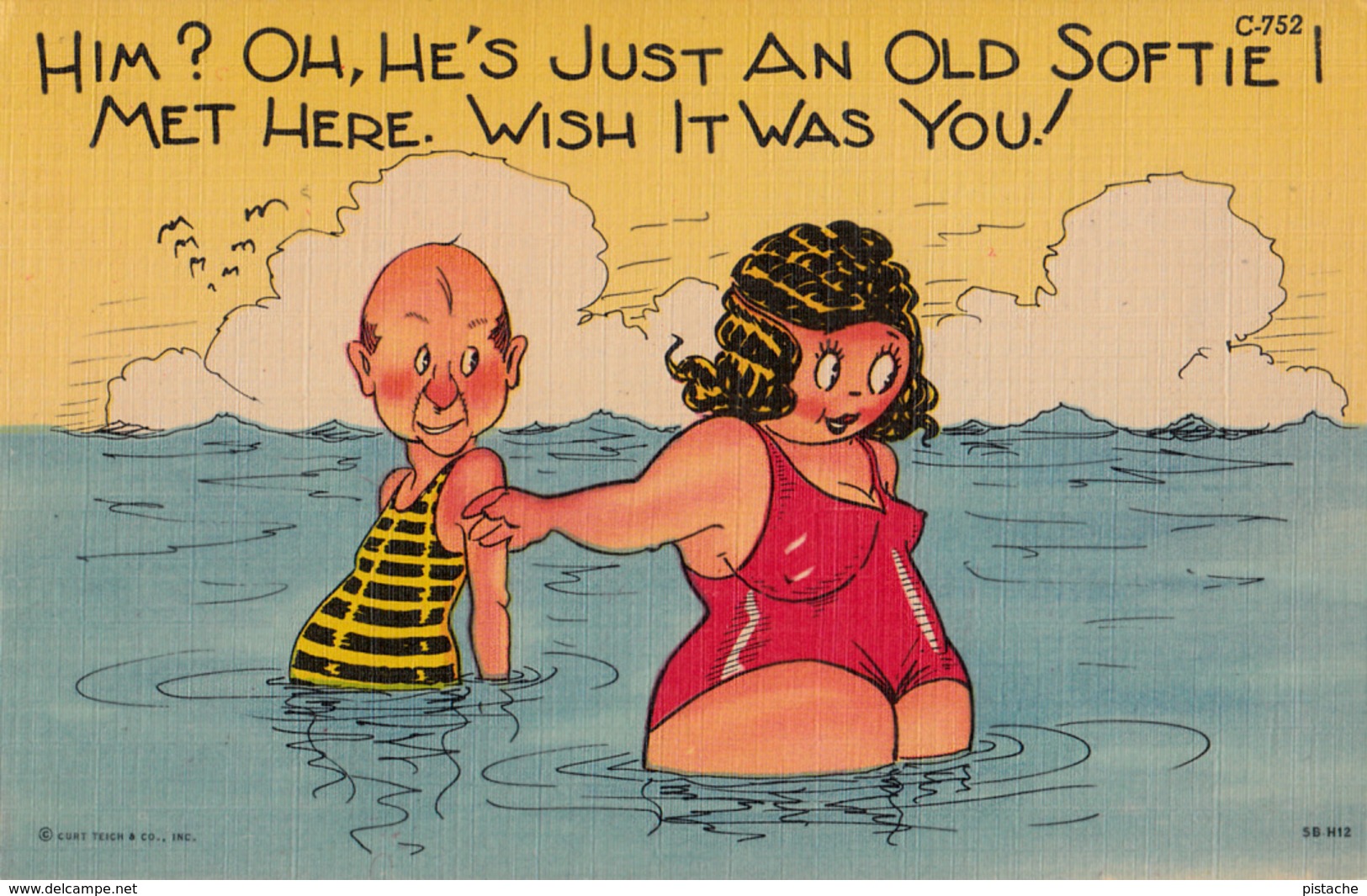 Comics Humor Comic Comique Humour - Sexy Fat Lady Bathing Suit - No. 5B-H12 - 2 Scans - Humour