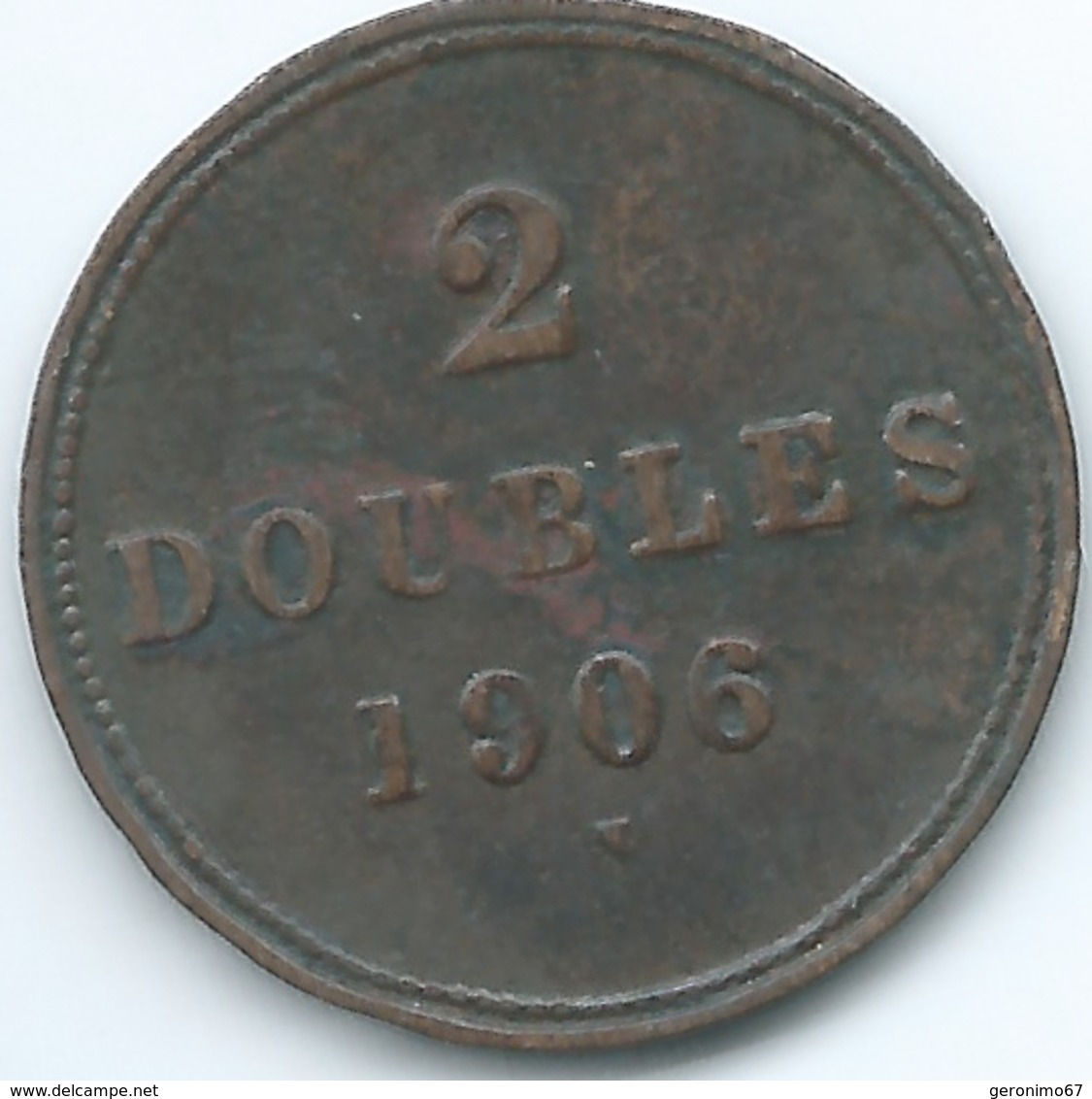 Guernsey - 1906 - 2 Doubles - KM9 - Only 18,000 Minted - Guernsey