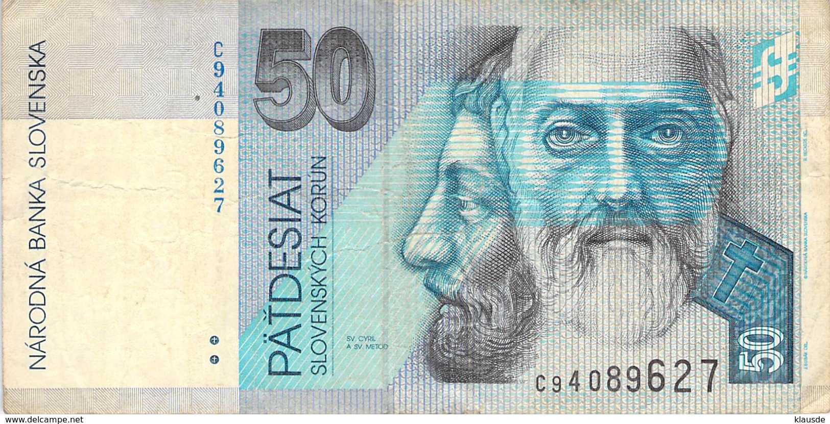 50 Kronen (Korun) Slovenska 2002 VF/F (III) - Slovenia