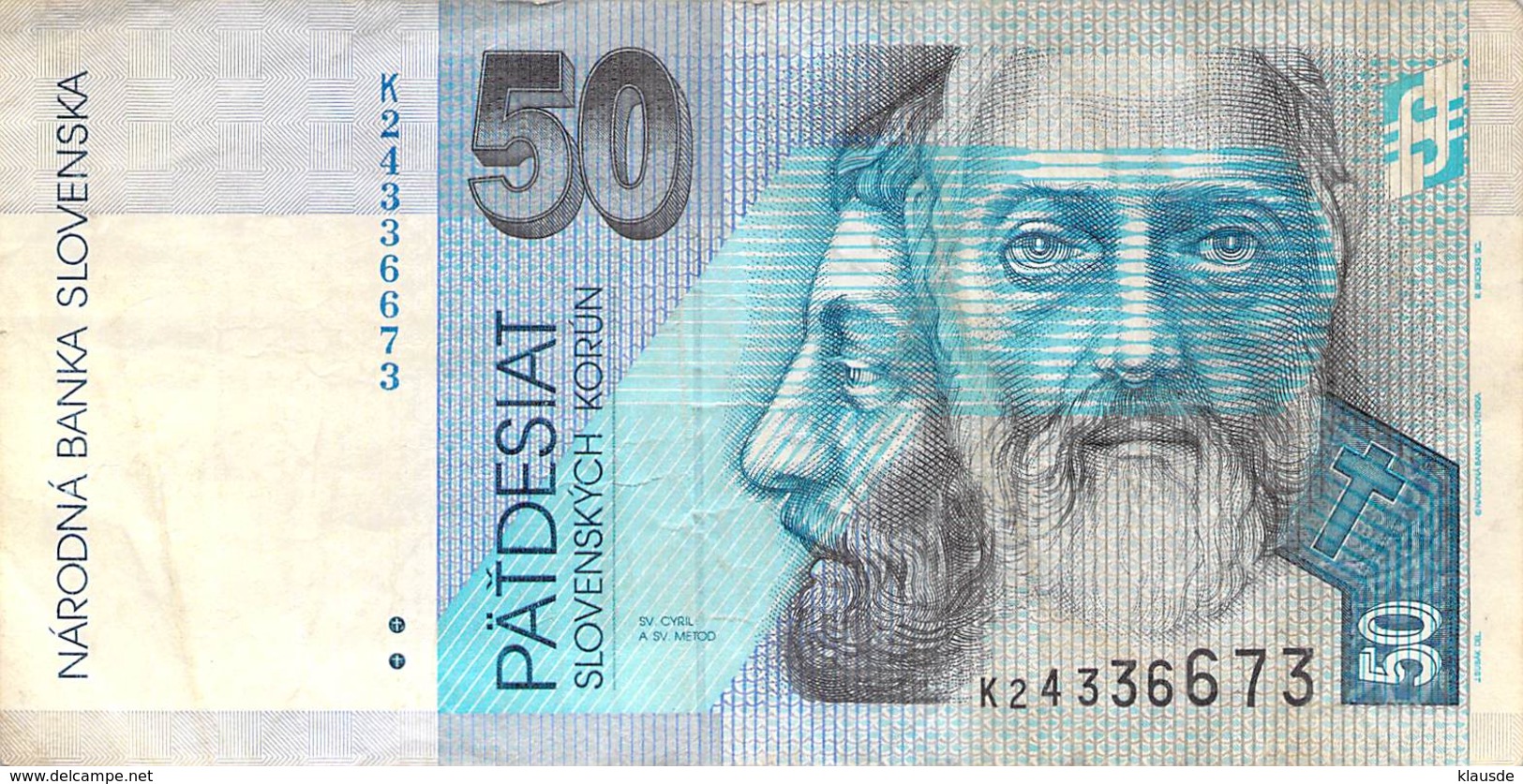 50 Kronen (Korun) Slovenska 2002 VF/F (III) - Slovenia