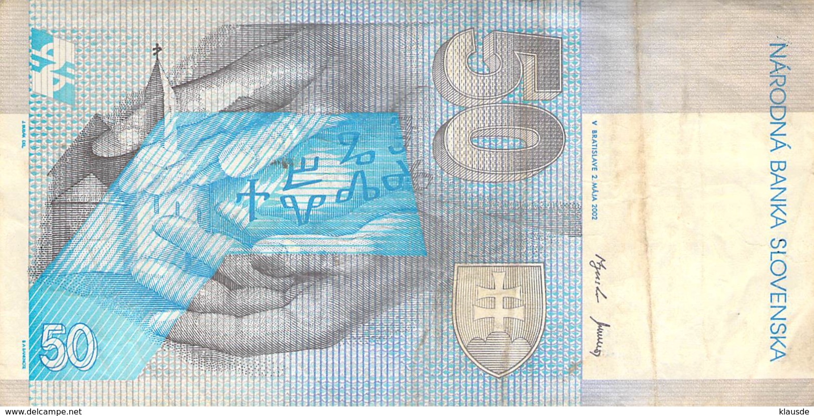 50 Kronen (Korun) Slovenska 2002 VF/F (III) - Slowenien