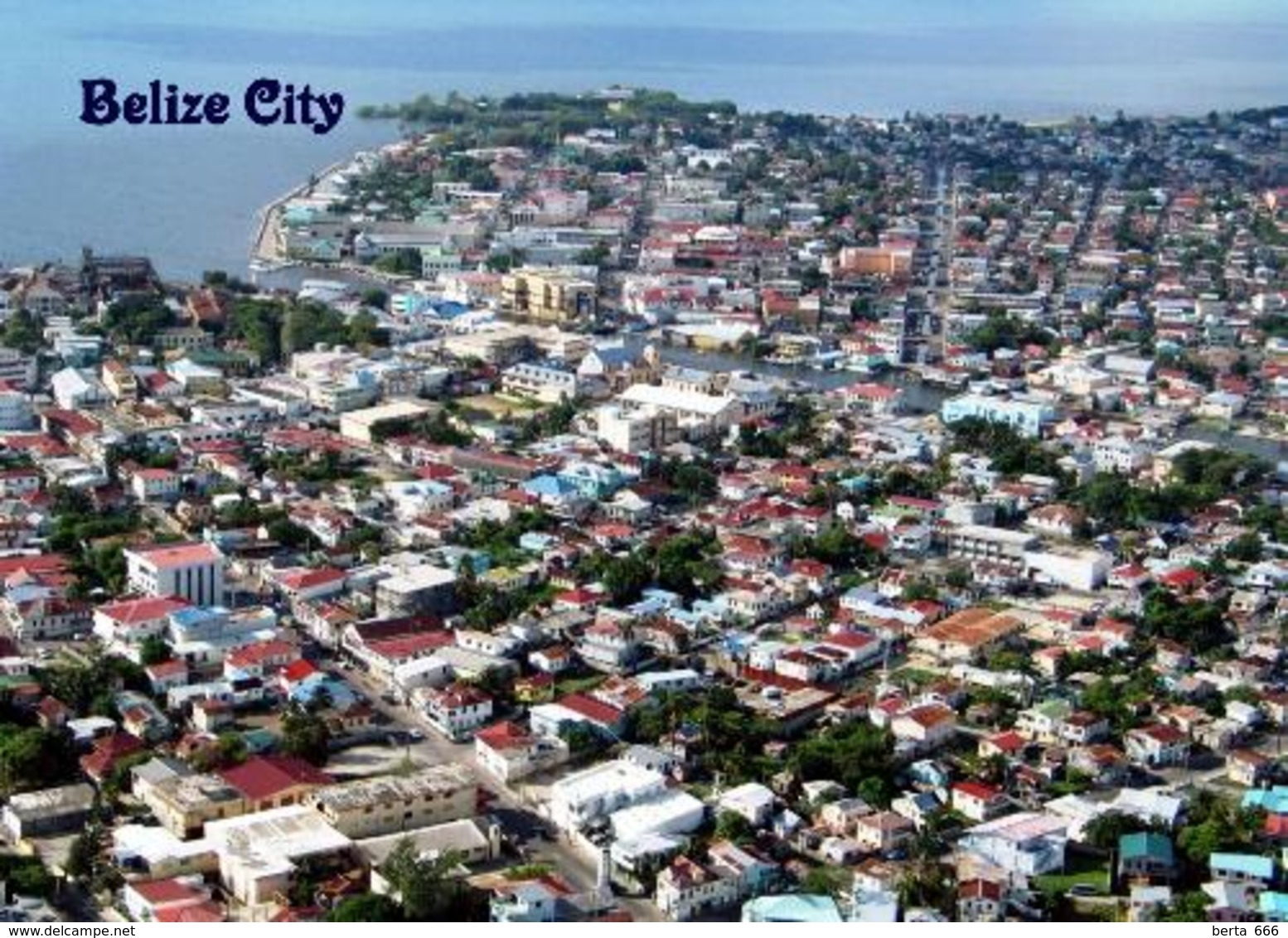 Belize City Aerial View New Postcard - Belize