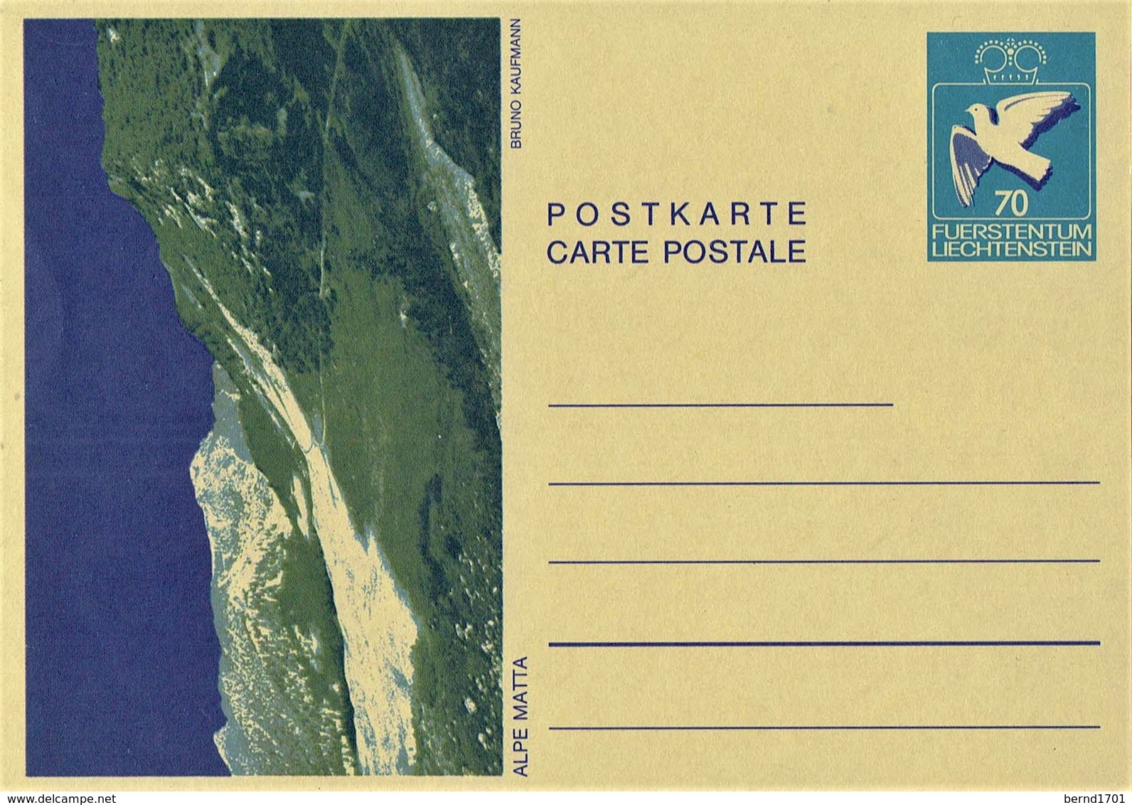 Liechtenstein - Ganzsache Postkarte Ungebraucht / Postcard Mint (c245) - Entiers Postaux