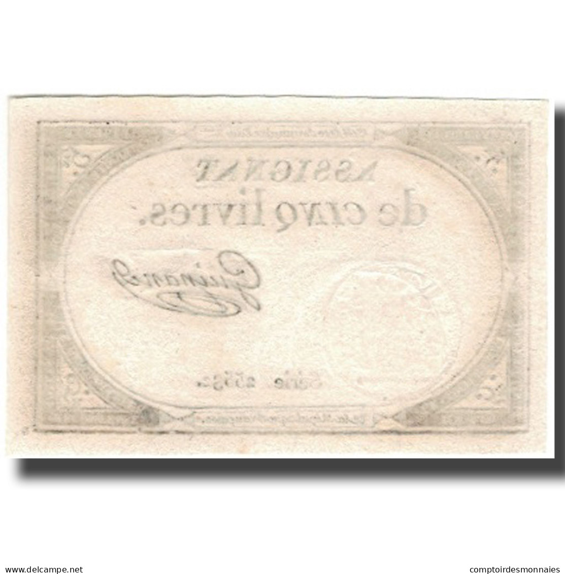 France, 5 Livres, 1793, Guinand, TTB+, KM:A76 - Assignats