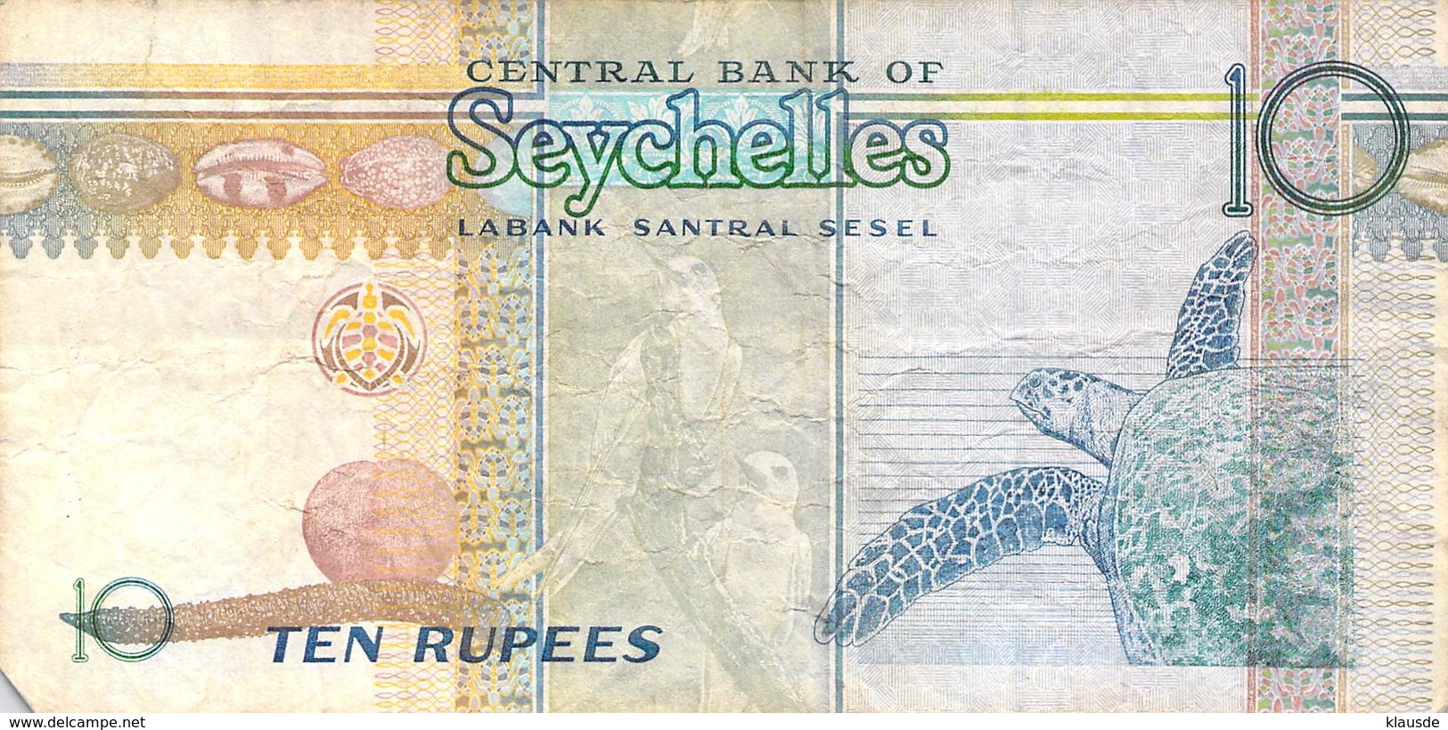 10 Rupie Seychelles VF/F (III) - Seychelles