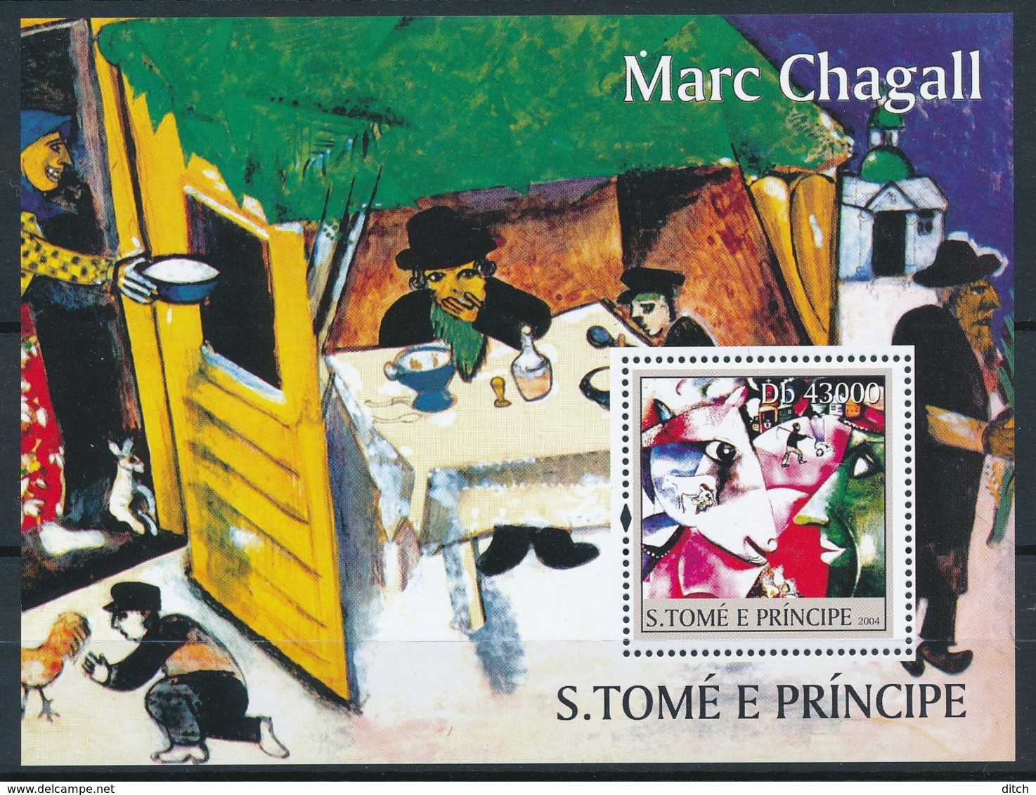 D - [401531]TB//**/Mnh-Sao Tomé-et-Principe 2004 - Marc Chagall, Tableau - Peinture - Art - Other & Unclassified