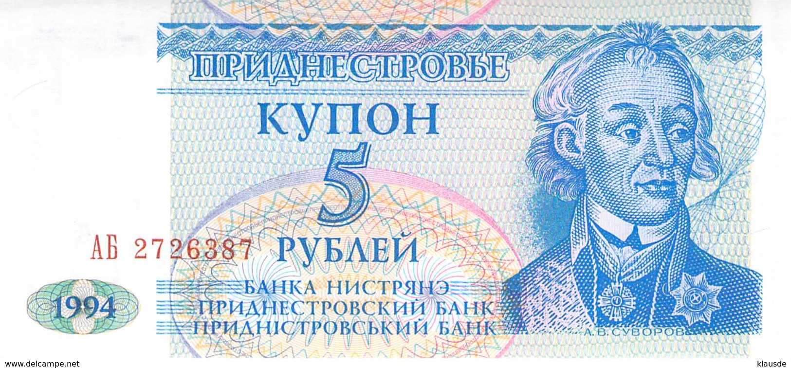 5 Rubel  Transnistrischen Moldauische Republik, UNC - Moldawien (Moldau)