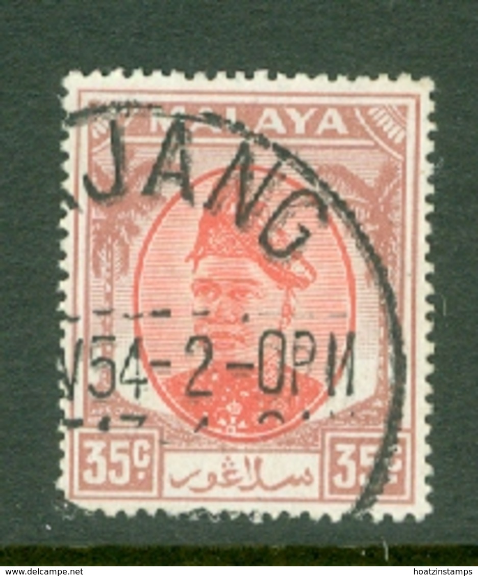 Malaya - Selangor: 1949/55   Sultan Hisamud-din Alam Shah   SG105    35c     Used - Selangor