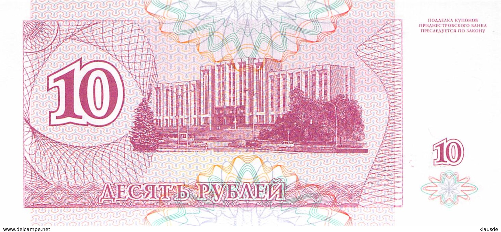 10 Rubel  Transnistrischen Moldauische Republik, 1994 UNC - Moldawien (Moldau)