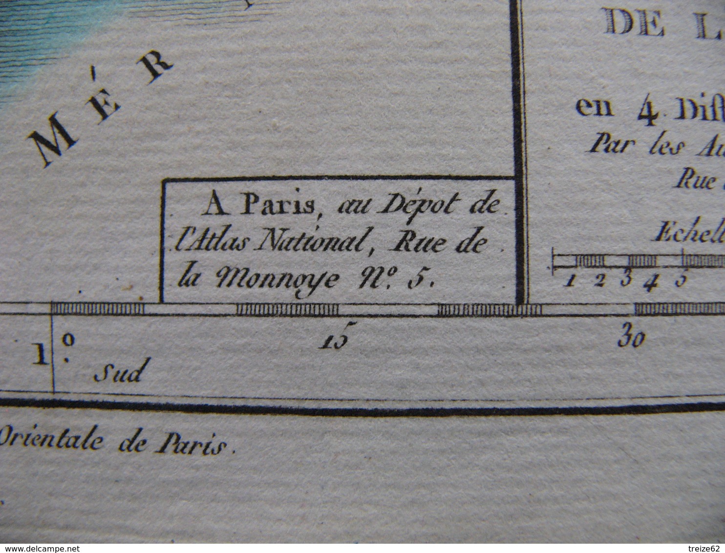 Révolution Française Carte Hérault 1793 Montpellier Béziers Sete Agde Lunel - Cartes Géographiques