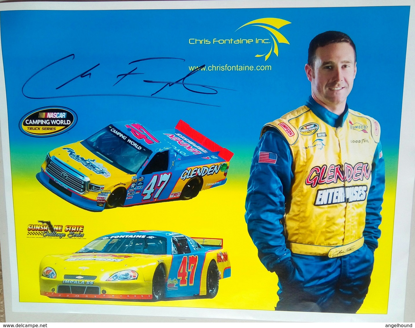 Chris Fontaine ( American Race Car Driver) - Autographes