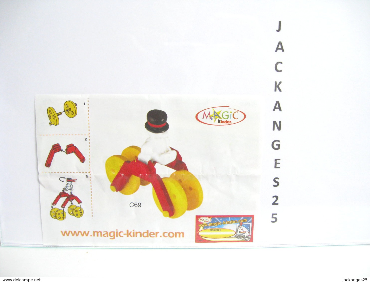 KINDER ROLLER RACER  MPG C 69 ROUGE   2004 + BPZ EU A  + MAGIC CODE - Montables