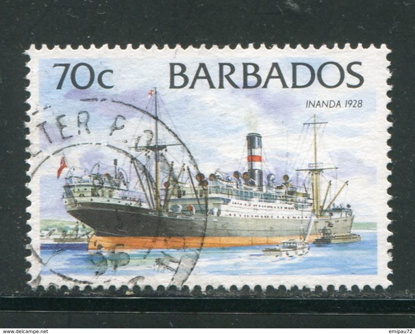 BARBADES- Y&T N°897- Oblitéré (bateaux) - Barbades (1966-...)