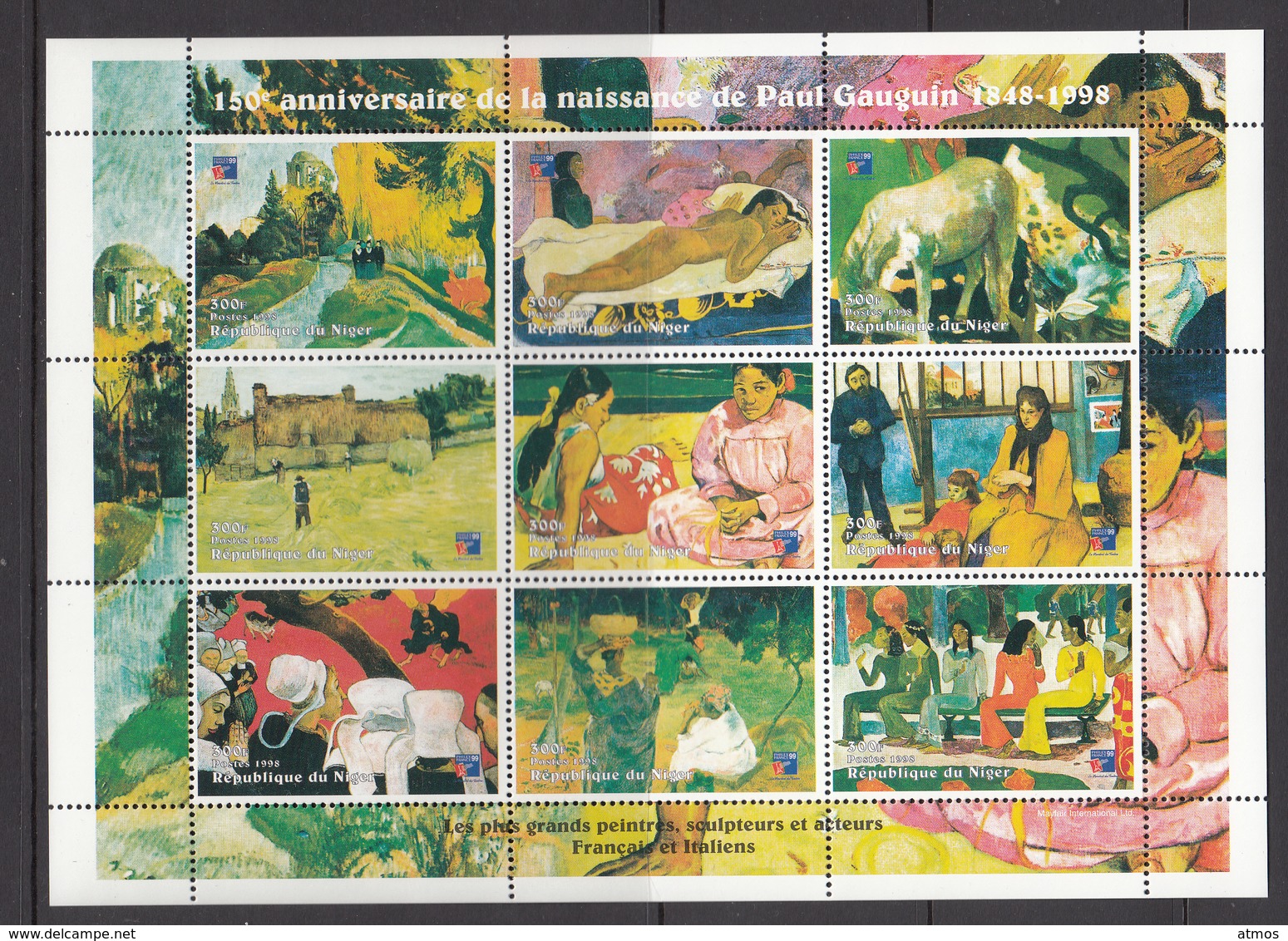 Niger MNH Sheet Paul Gauguin - Niger (1960-...)