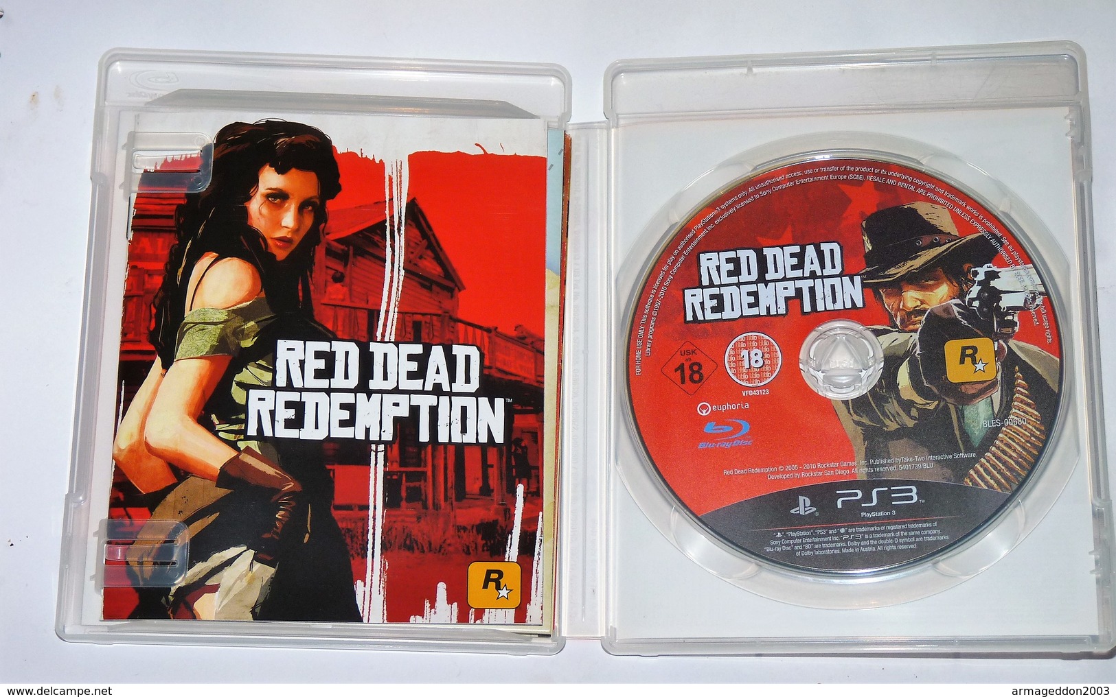 JEU PS3 RED DEAD REDEMPTION COMPLET AVEC CARTE/ FONCTIONNE / FRANCE PAL - PS3
