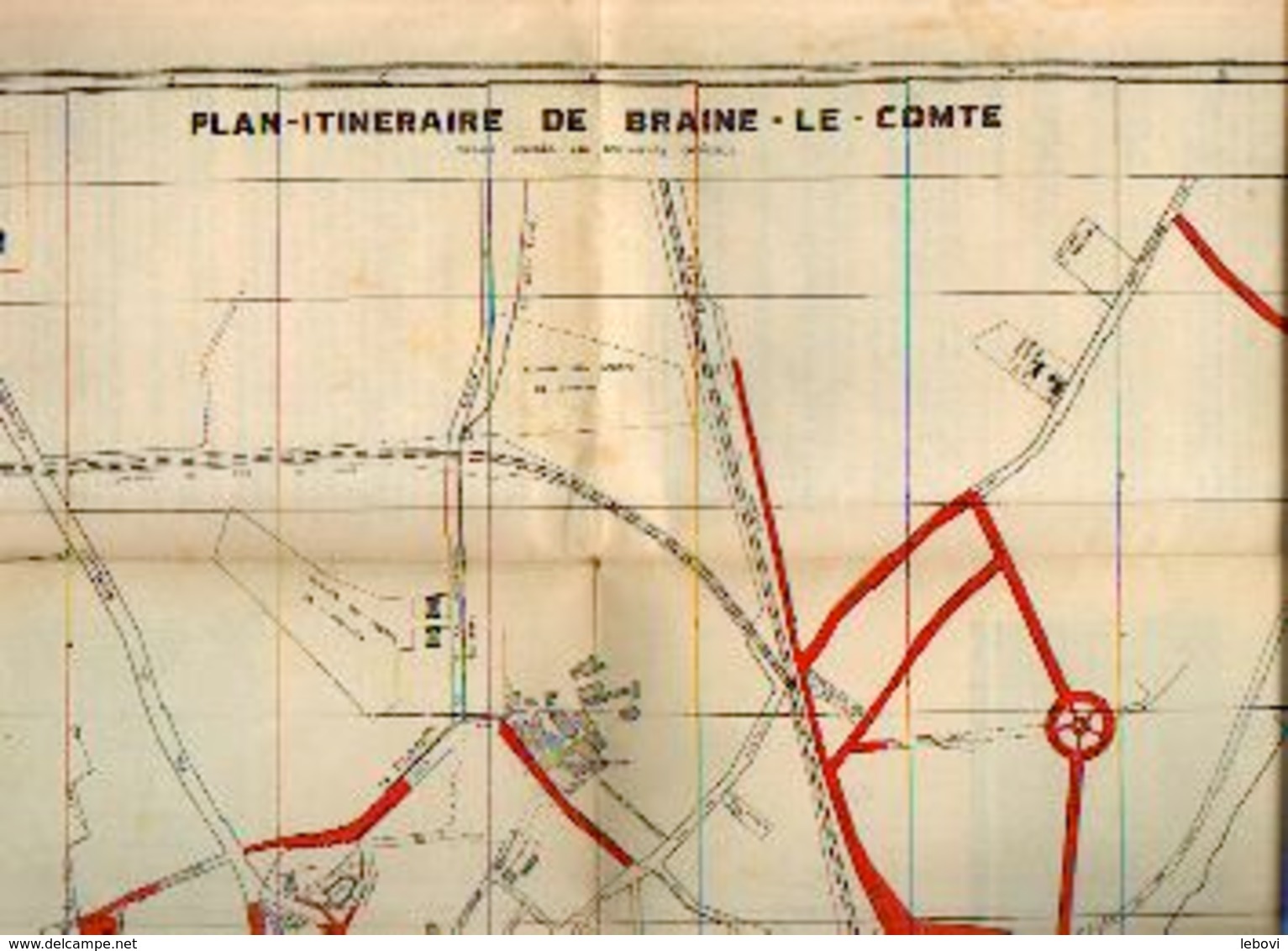 Plan Itinéraire De BRAINE-LE-COMTE (datant De +/- 1952) - Cartes Topographiques