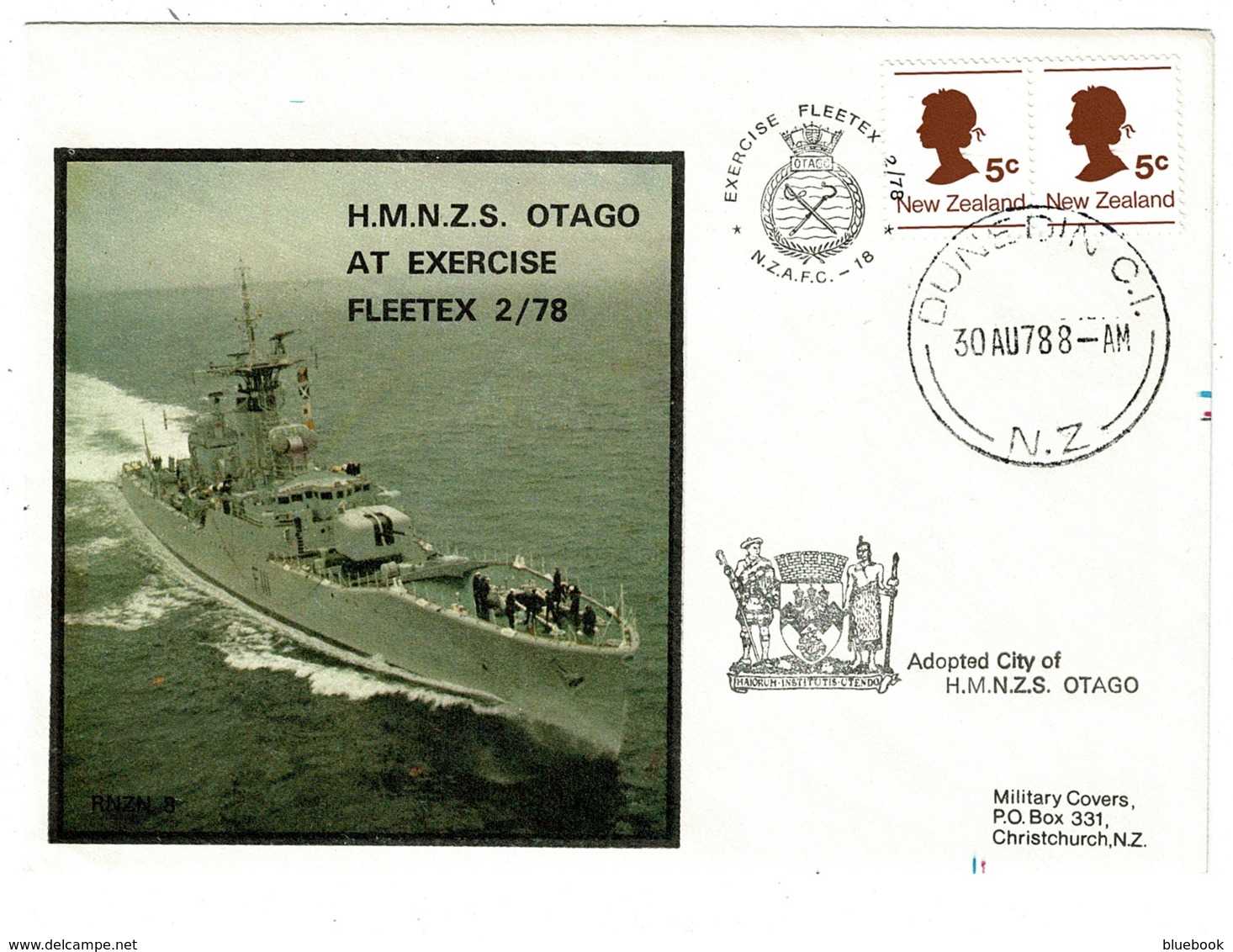 Ref 1296 - 1988 New Zealand Military Cover - HMNZ Ship Octago At Exercise - Maritime - Brieven En Documenten