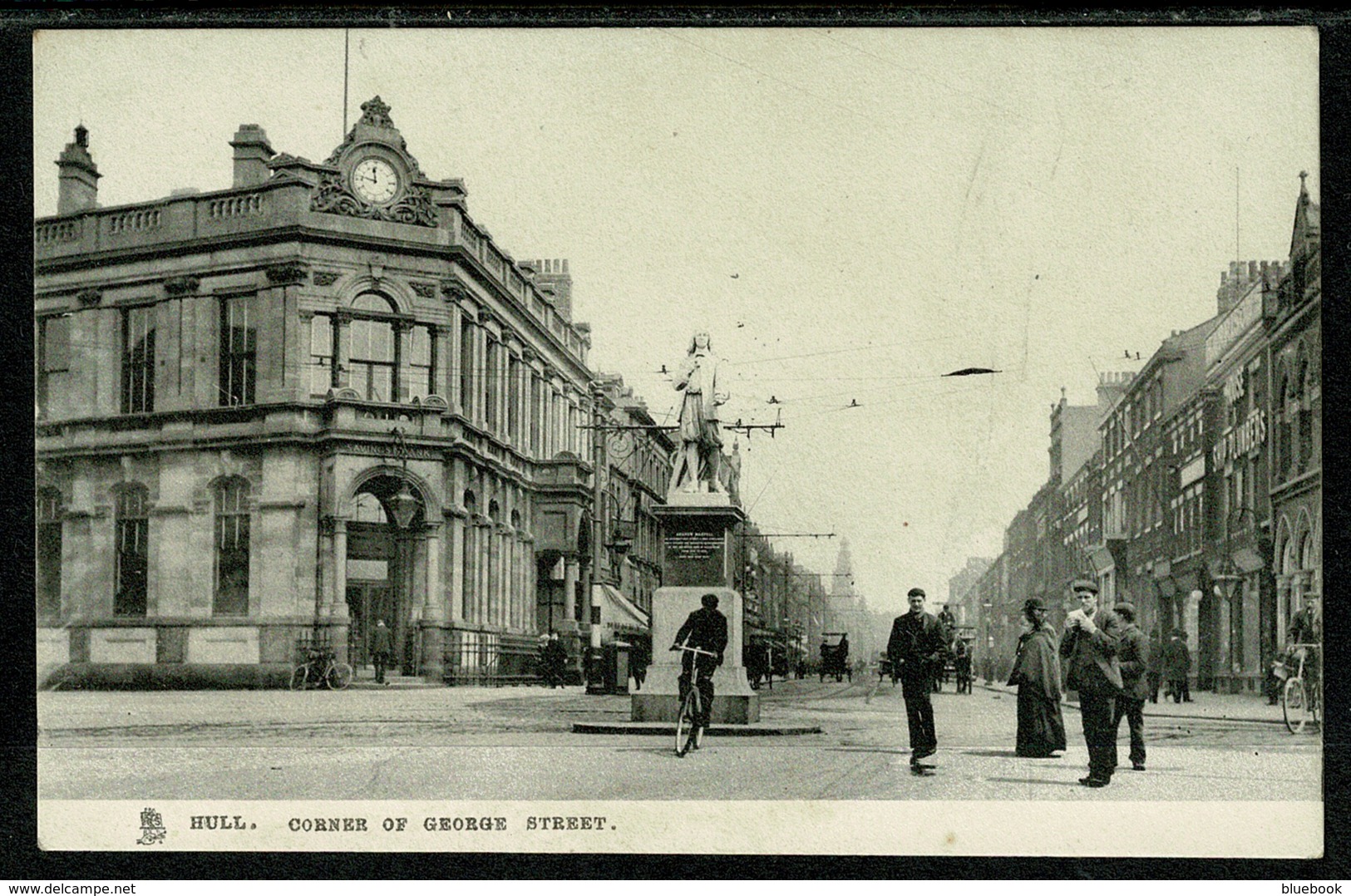 Ref 1296 - Early Raphael Tuck Postcard - Corner Of George Street - Hull Yorkshire - Hull