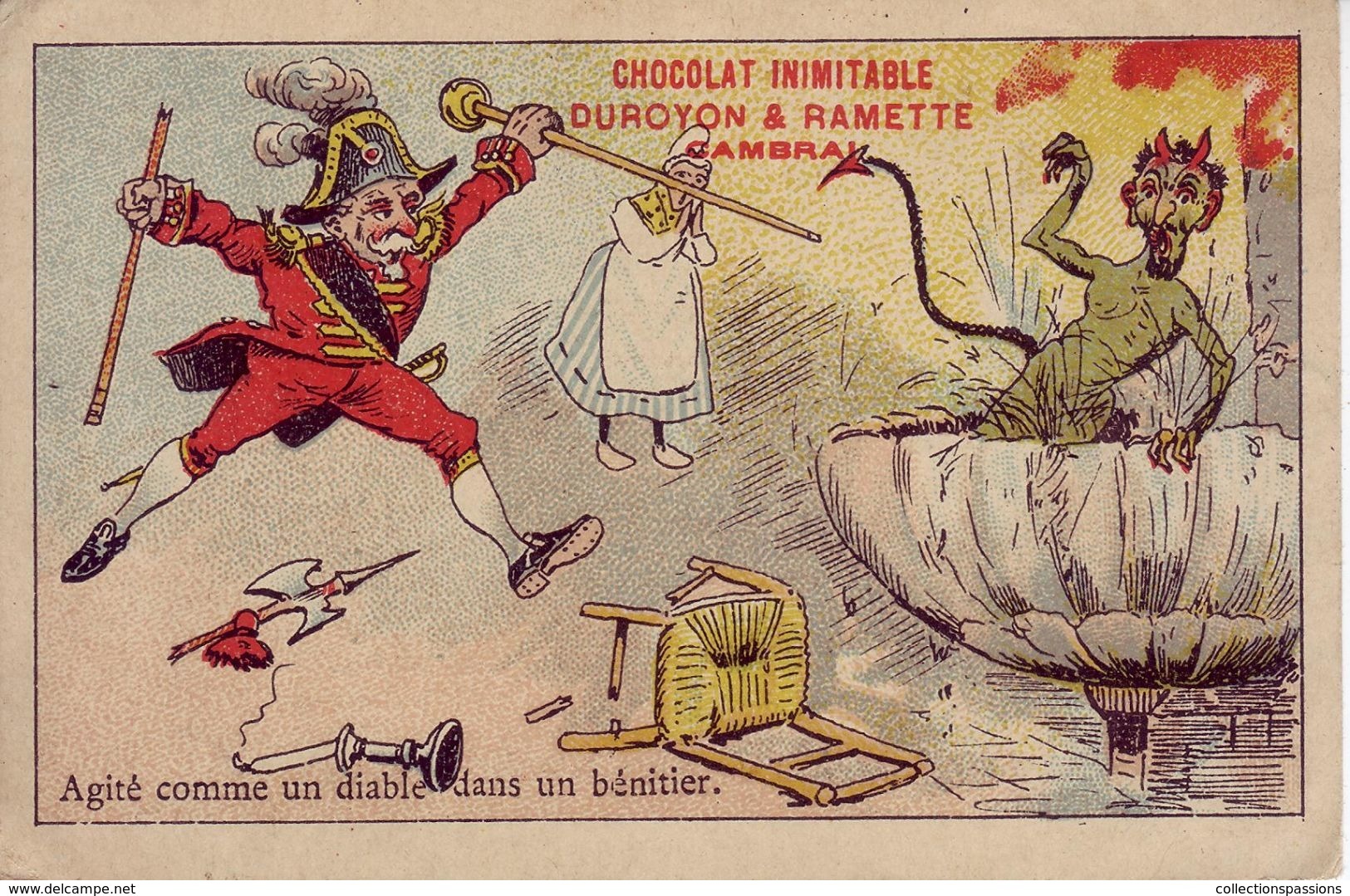 - CHOCOLAT DUROYON & RAMETTE - Agité Comme Un Diable Dans Un Bénitier - Cambrai - - Duroyon & Ramette