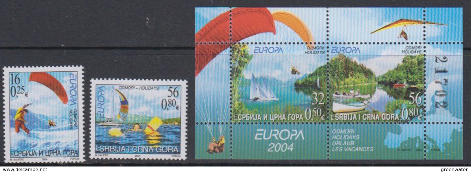 Europa Cept 2004 Serbia & Montenegro  (Yugoslavia) 2v + M/s ** Mnh (43037D) - 2004