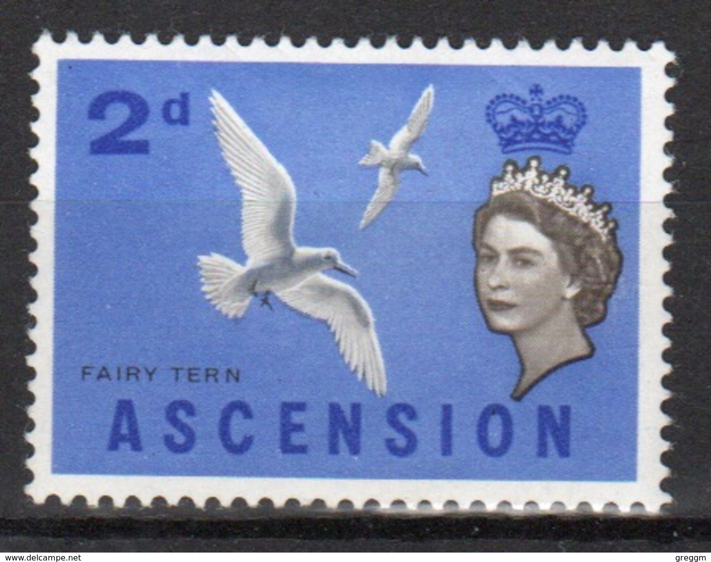 Ascension Queen Elizabeth  Mounted Mint 2d Stamp From 1963 Definitive Set Of Birds. - Ascension