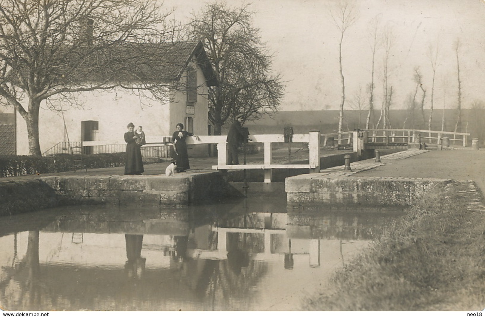 Couy St Denis De Palin Carte Photo Ecluse Et Eclusier Canal Du Berry - Other & Unclassified