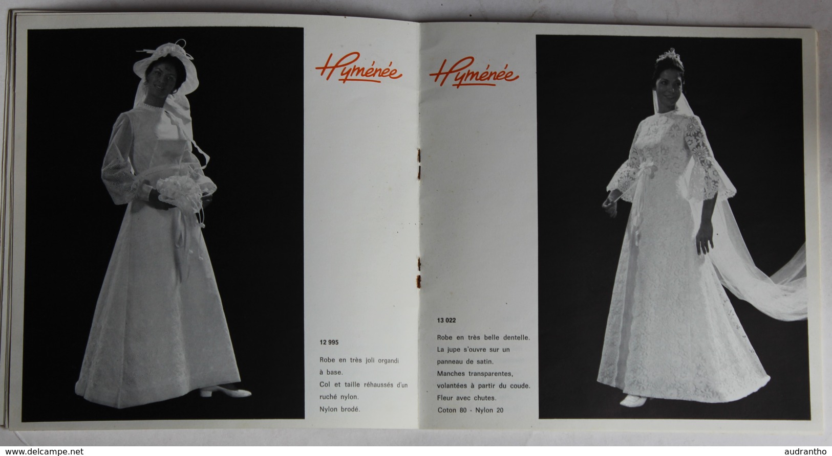 brochure publicitaire ancienne 25 robes de mariée Hyménée Paris Pierre Bazin confection à Vire