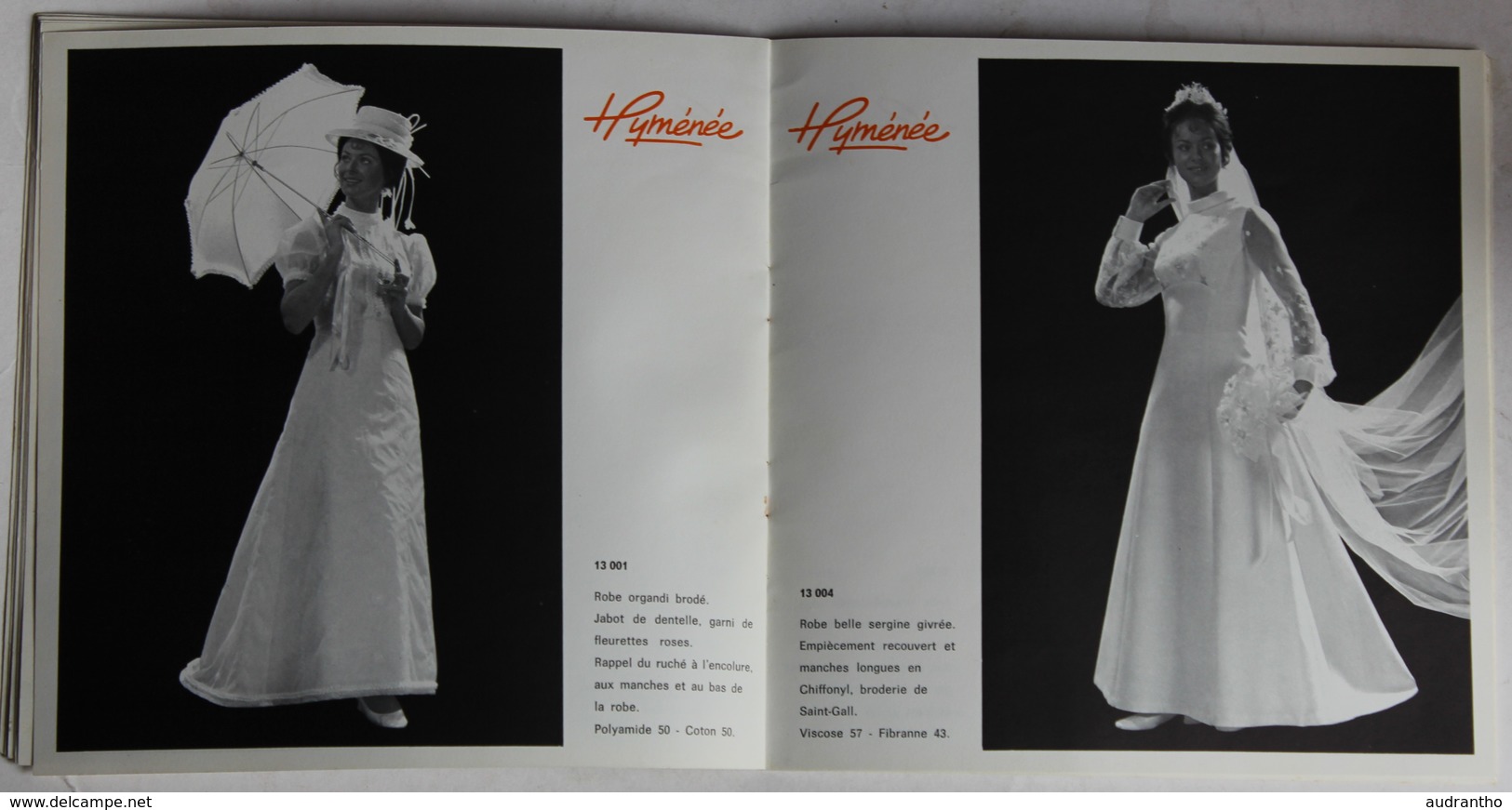 brochure publicitaire ancienne 25 robes de mariée Hyménée Paris Pierre Bazin confection à Vire