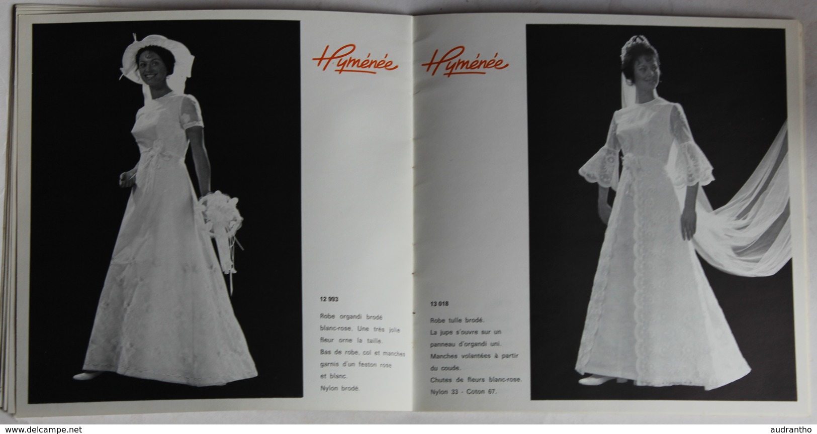 brochure publicitaire ancienne 25 robes de mariée Hyménée Paris Pierre Bazin confection à Vire