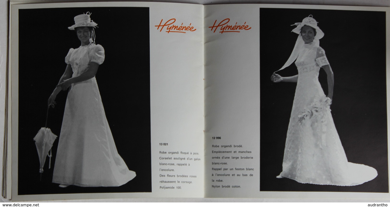 brochure publicitaire ancienne 25 robes de mariée Hyménée Paris Pierre Bazin confection à Vire