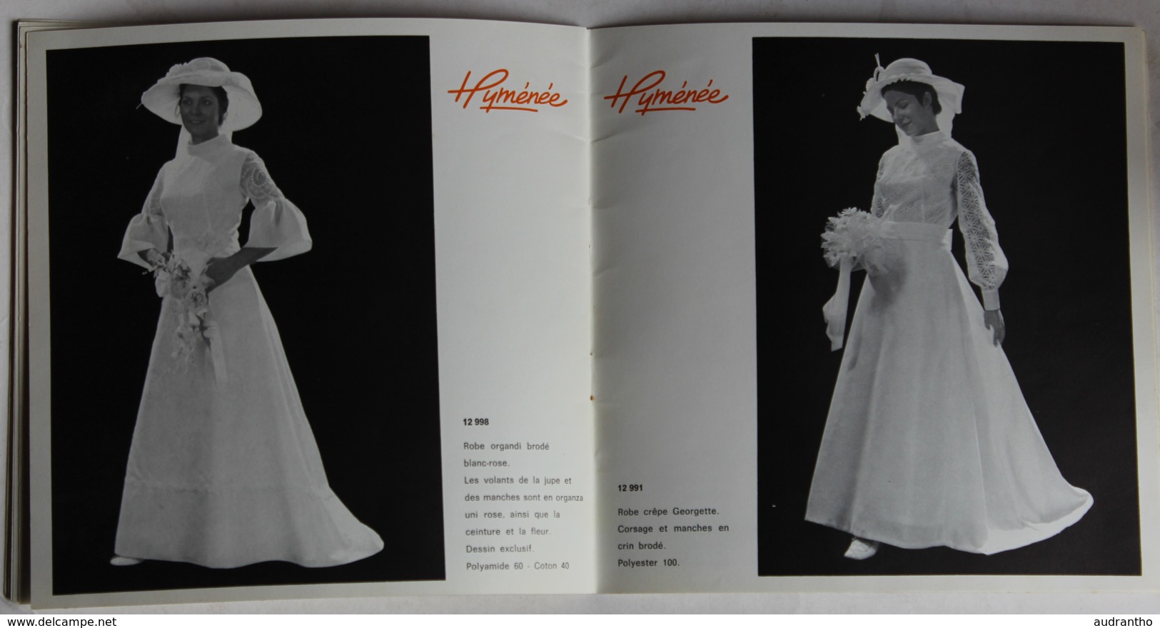 brochure publicitaire ancienne 25 robes de mariée Hyménée Paris Pierre Bazin confection à Vire