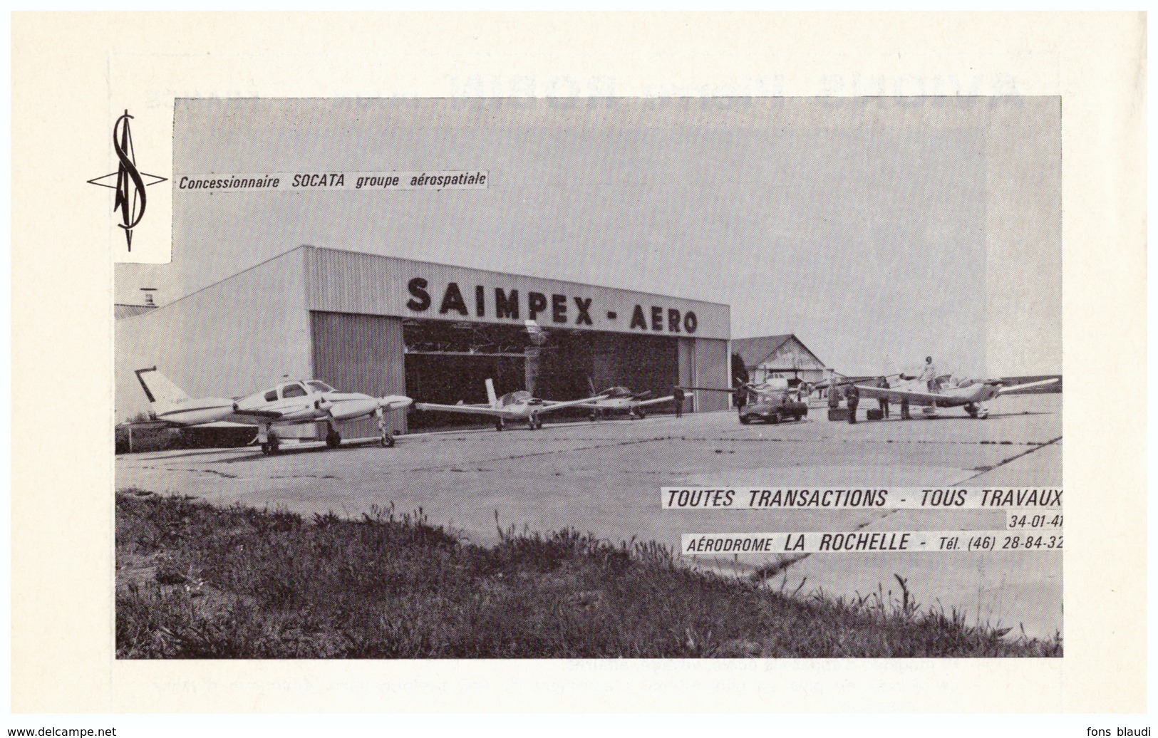 1970 - Iconographie - La Rochelle (Charente-Maritime) - Saimpex Aéro - FRANCO DE PORT - Non Classés