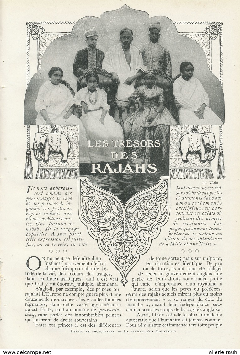 Les Trésors Des Rajahs /  Article , Pris D`un Magazine / 1909 - Autres & Non Classés