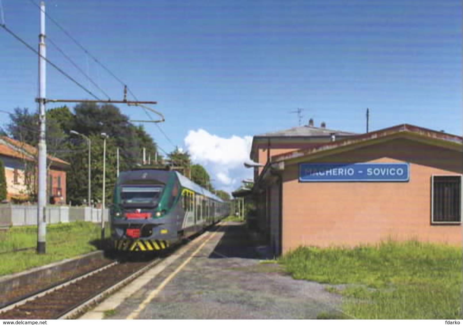 397 ETR 425.024 Coradian STAZIONE MACHERIO SOVICO - MONZA Railroad Trein Railways Treni - Stazioni Con Treni